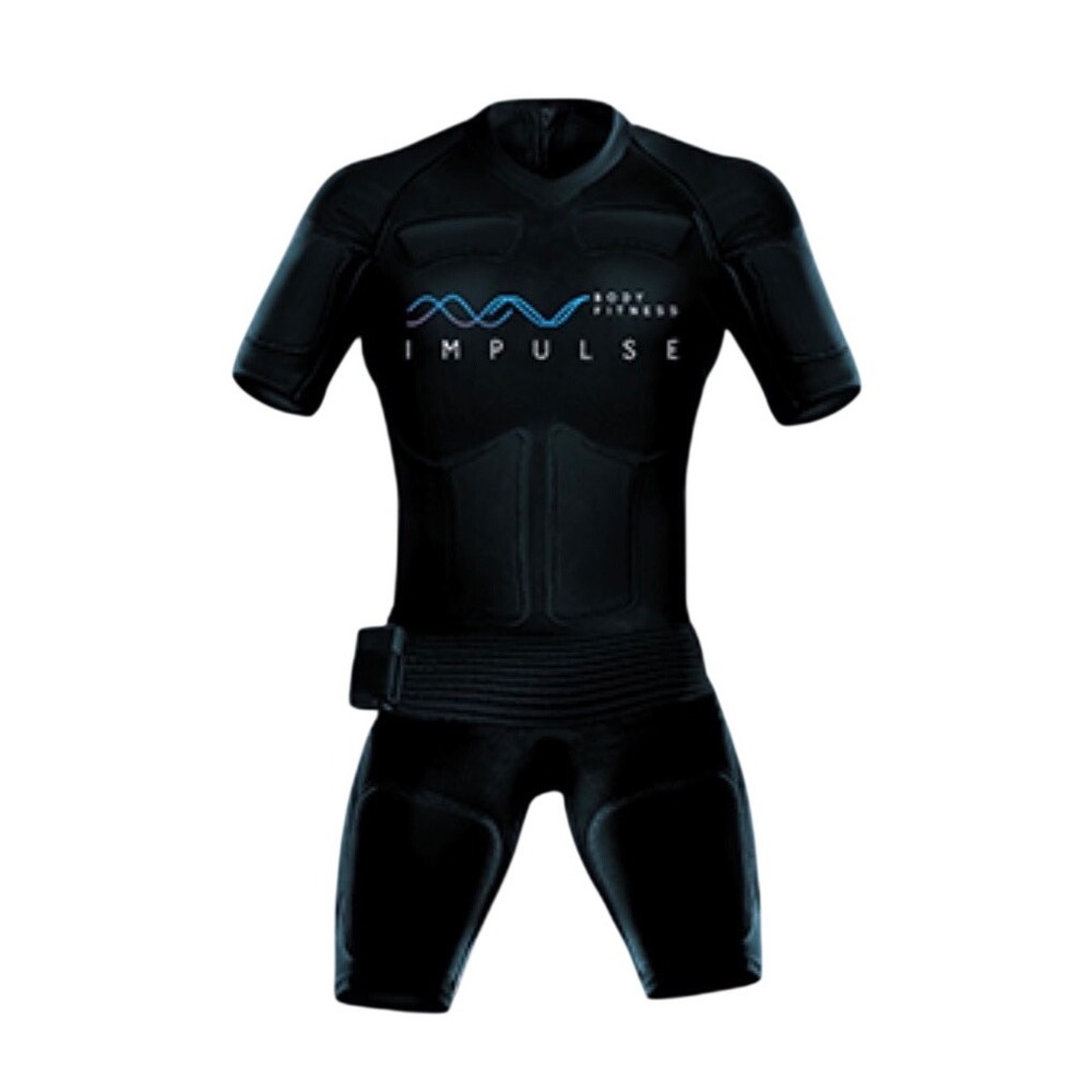 Body Fitness Impulse EMS Training Suit Black Short Sleeve Compression Suit XS